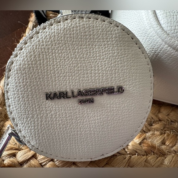 Karl Lagerfeld Paris Maybelle Karl Letter White Crossbody - Picture 5 of 7